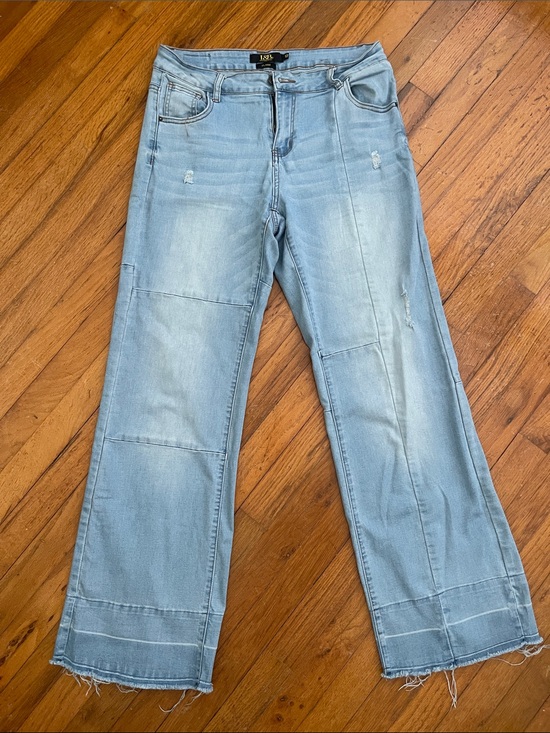 L & B Denim - Light Wash Wide Leg Jeans - L&B